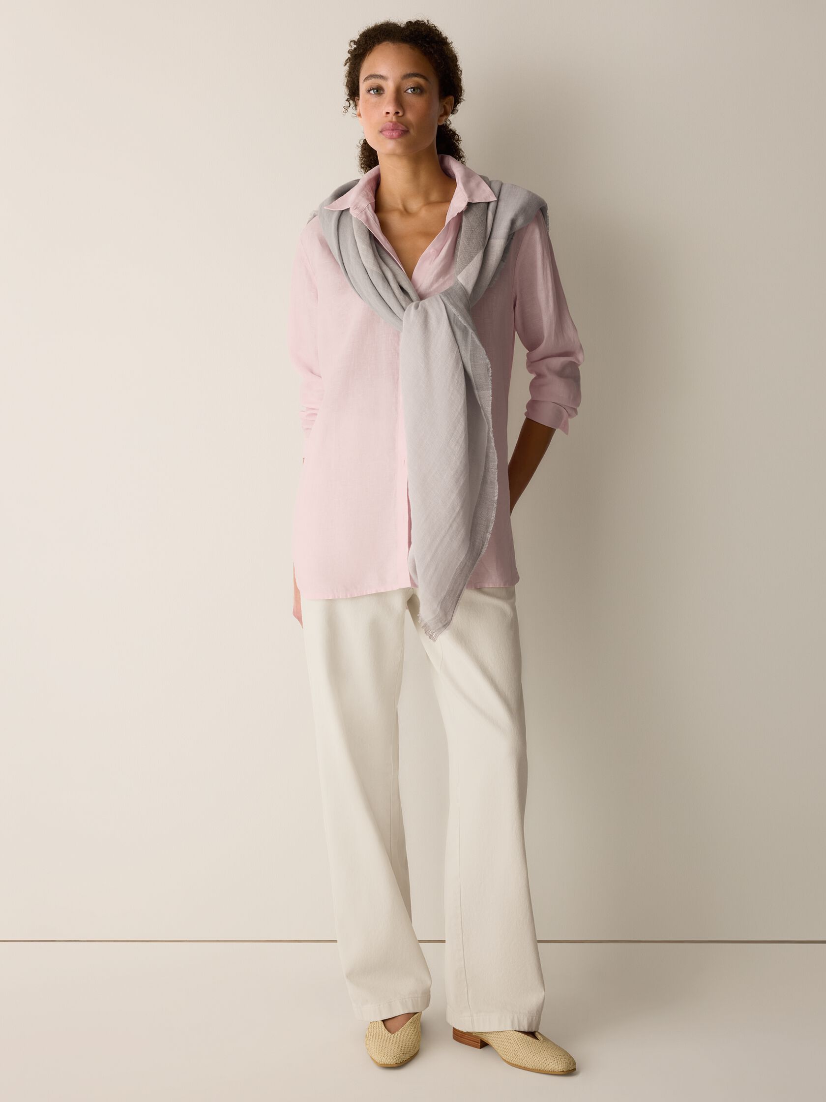Organic Handkerchief Linen Classic Collar Shirt