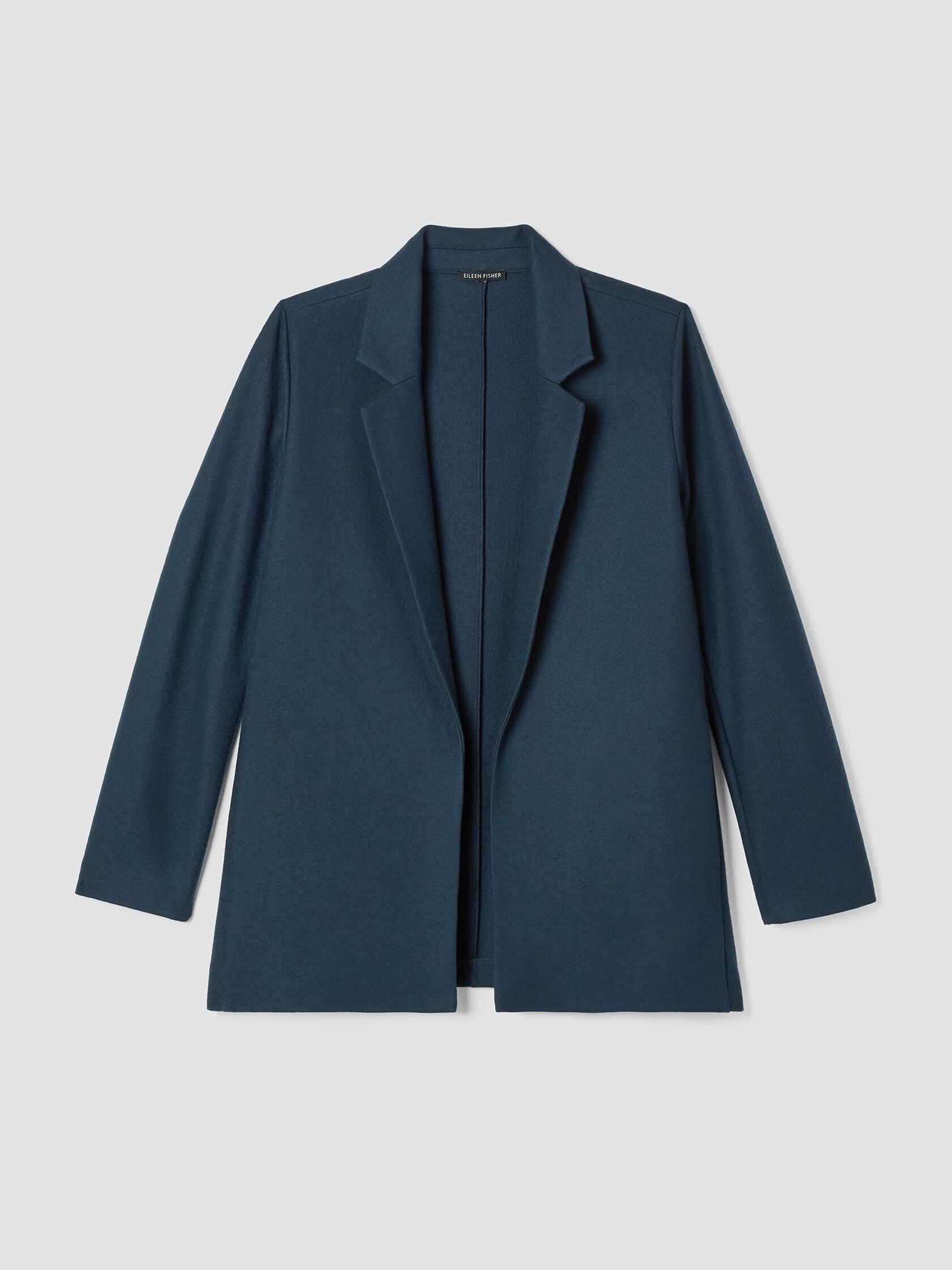 Boiled Wool Jersey Long Blazer