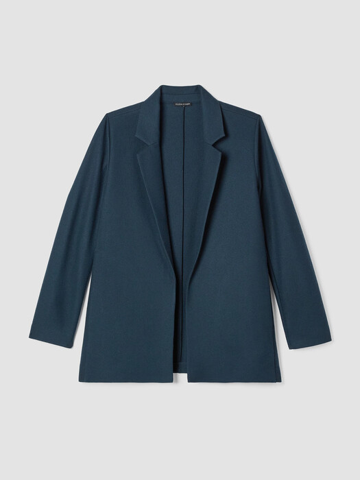 Boiled Wool Jersey Long Blazer
