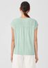Organic Linen Jersey Shirred-Back Top
