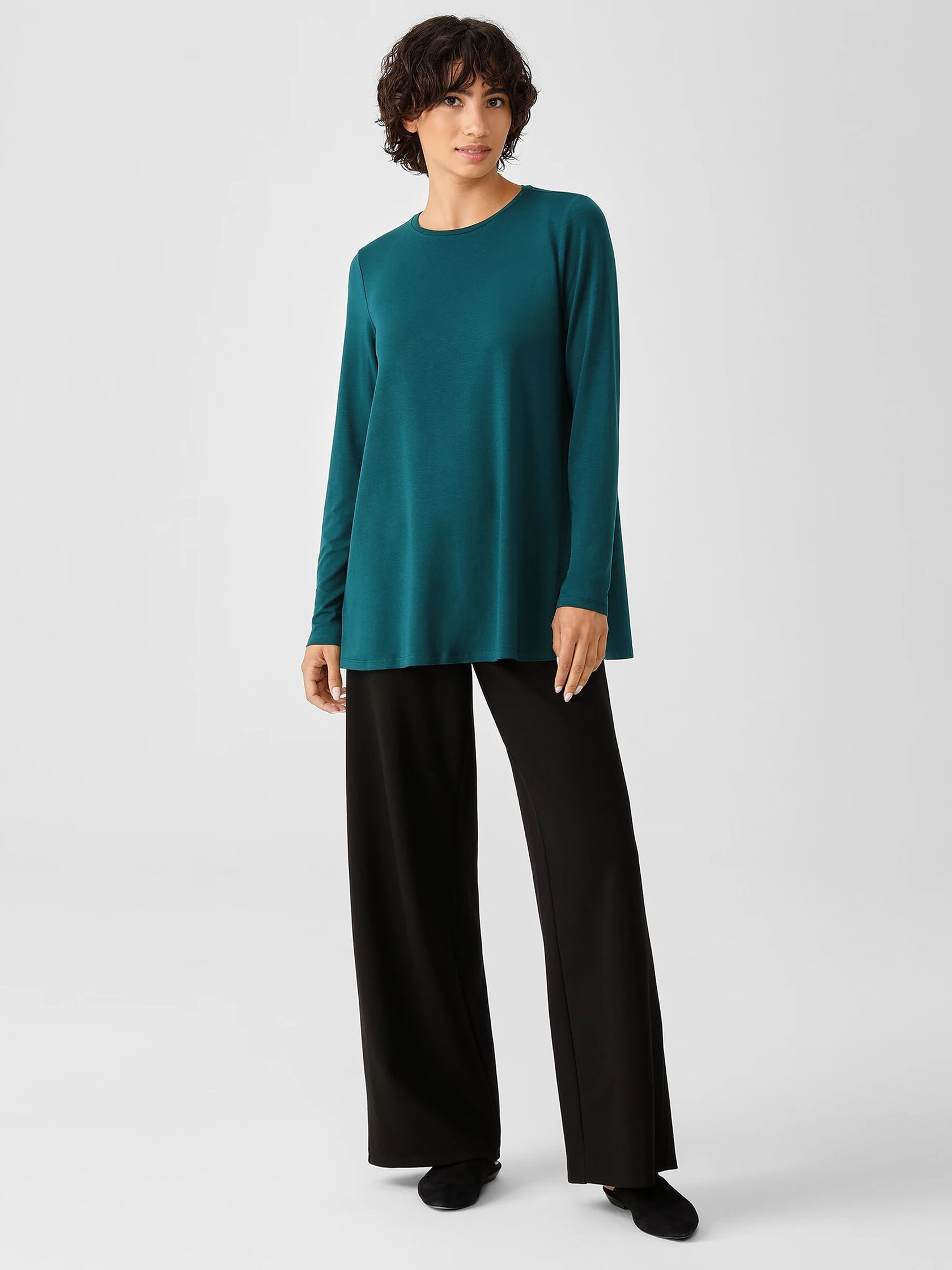 Fine Jersey Crew Neck Top