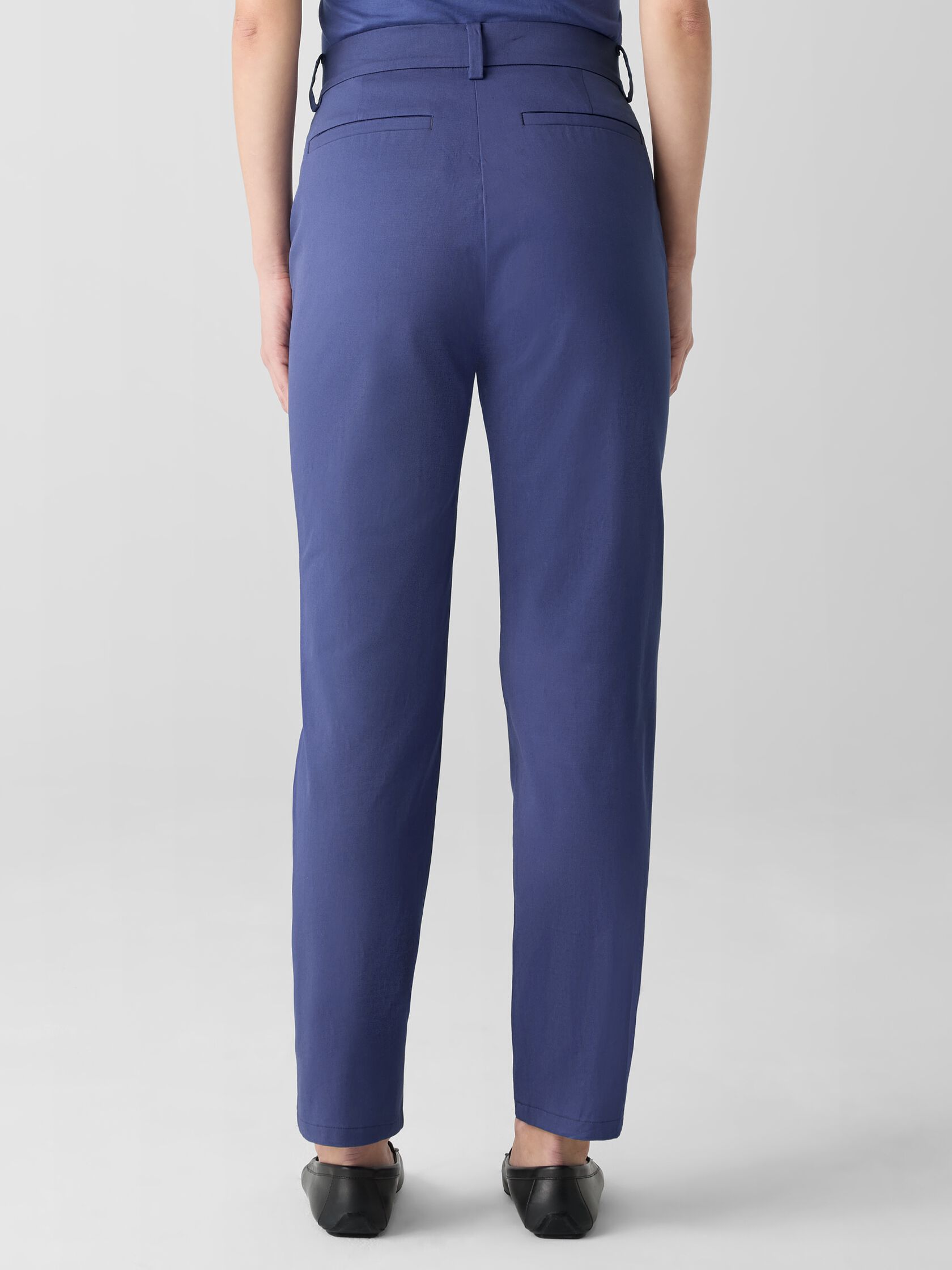 Stretch Cotton Twill Tapered Trouser Pant