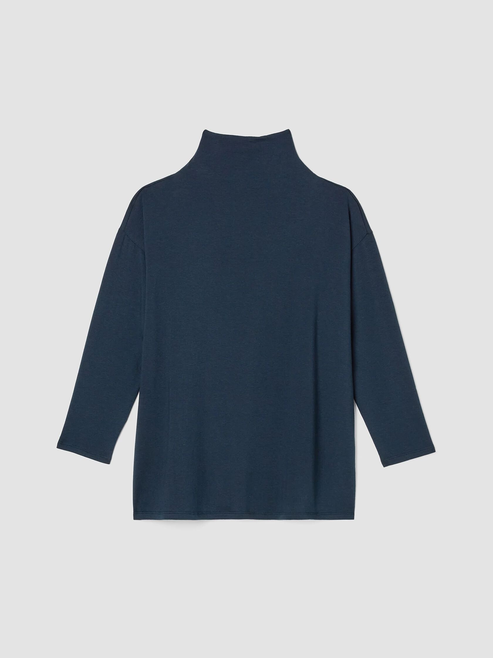 Cozy Brushed Terry Hug Funnel Neck Top