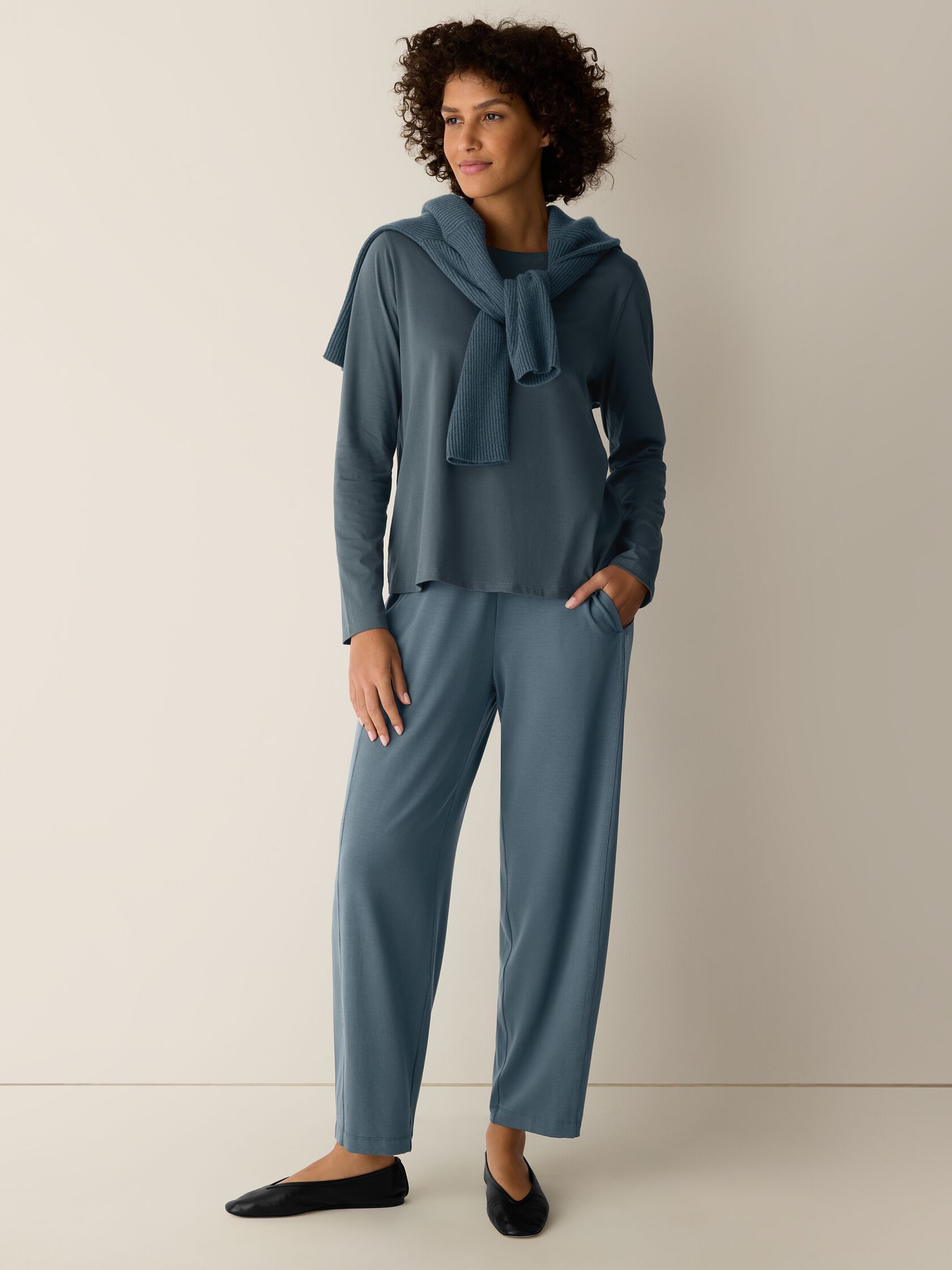 Organic Pima Cotton Jersey Long-Sleeve Tee