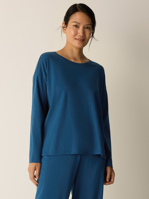 Organic Cotton Interlock Jewel Neck Sleep Top