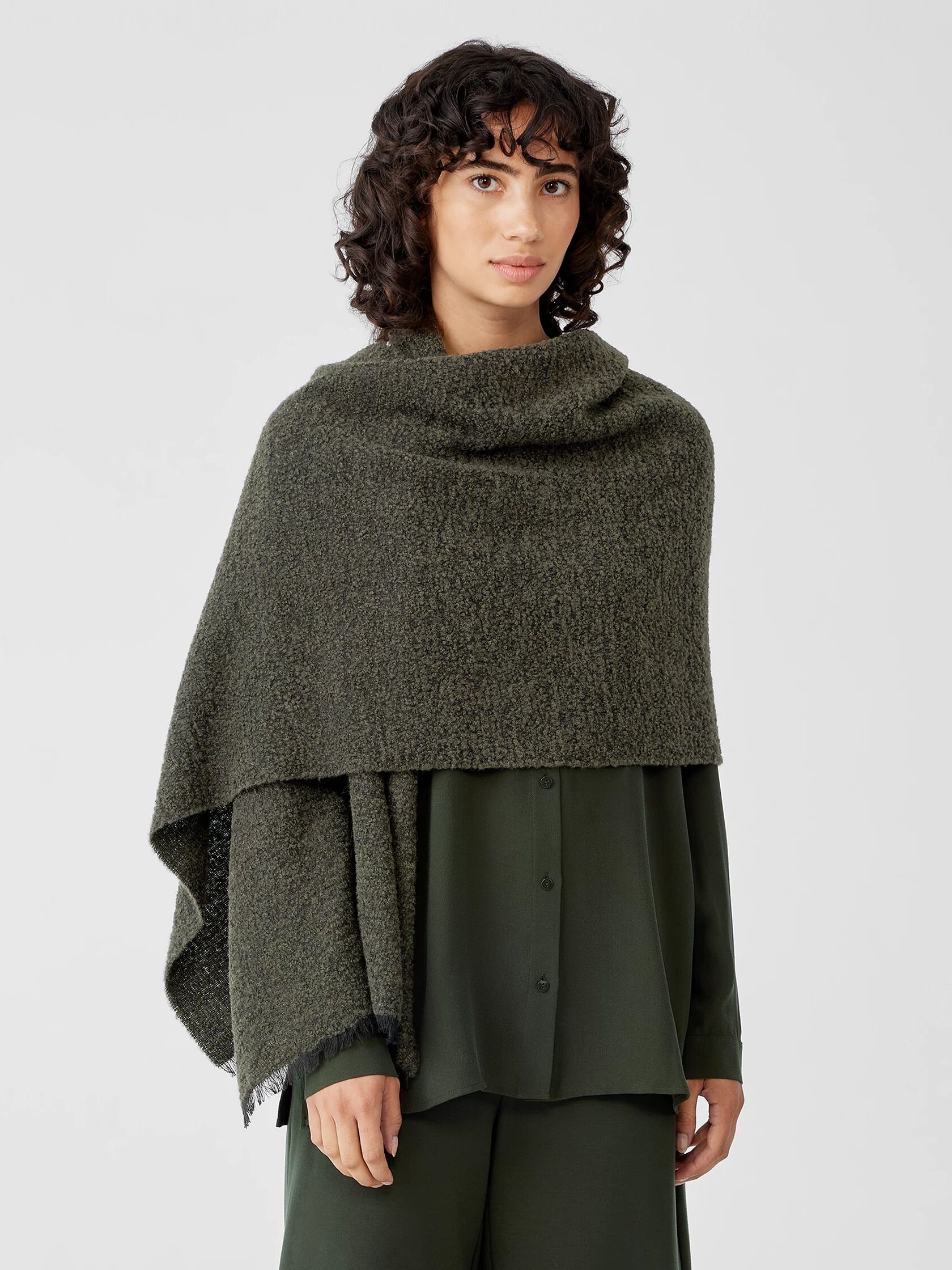 Fluffy Boucle Scarf