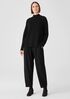 Boiled Wool Jersey Pleated Lantern Pant