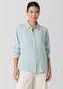 Silk Georgette Crepe Classic Collar Shirt
