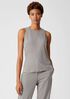 Sueded Cupro Knit Slim Tank