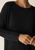 Wool Shimmer Crew Neck Top