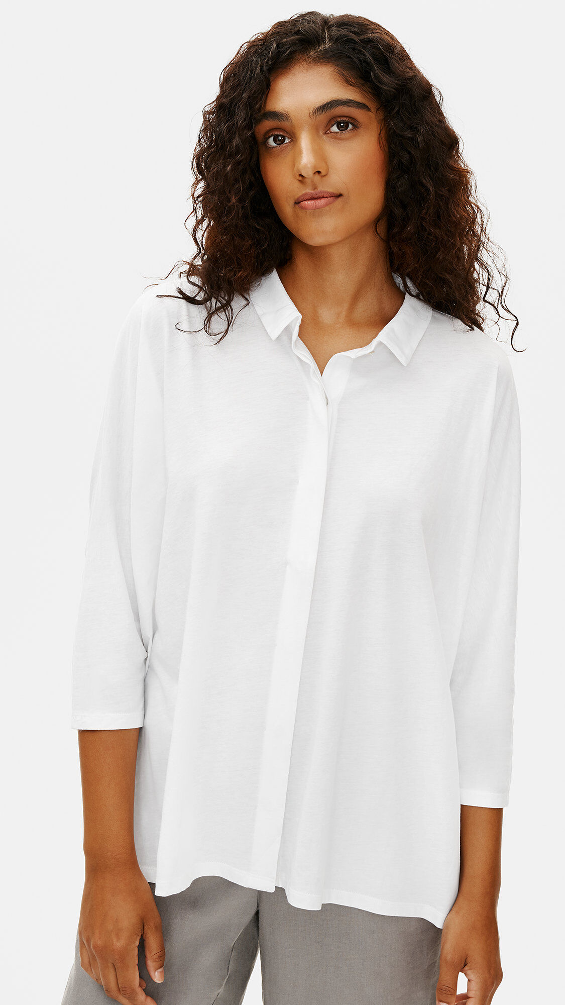 Eileen fisher white 2025 shirt