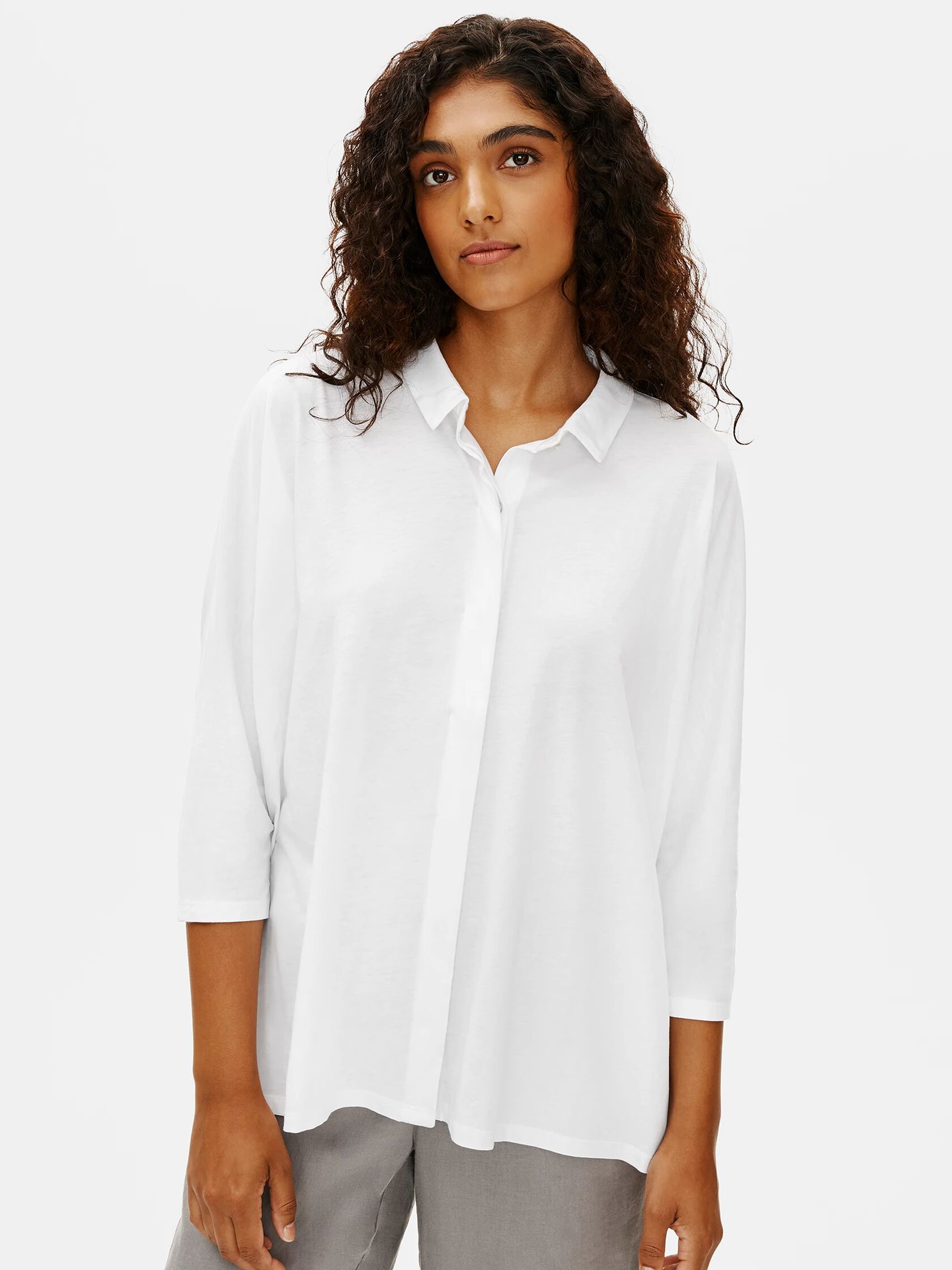 Organic Cotton Easy Jersey 3/4-Sleeve Shirt