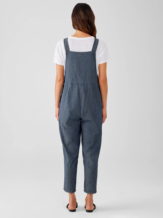 Airy Organic Cotton Twill Overalls | EILEEN FISHER