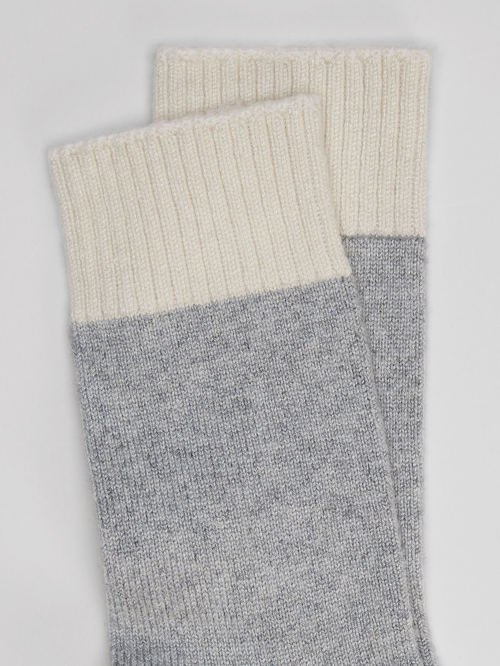Cozy Recycled Nylon Cashmere Color-Blocked Sock