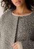Curly Alpaca Wool Blend Round Neck Coat