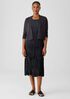 Organic Linen Cotton Tuck Cropped Cardigan