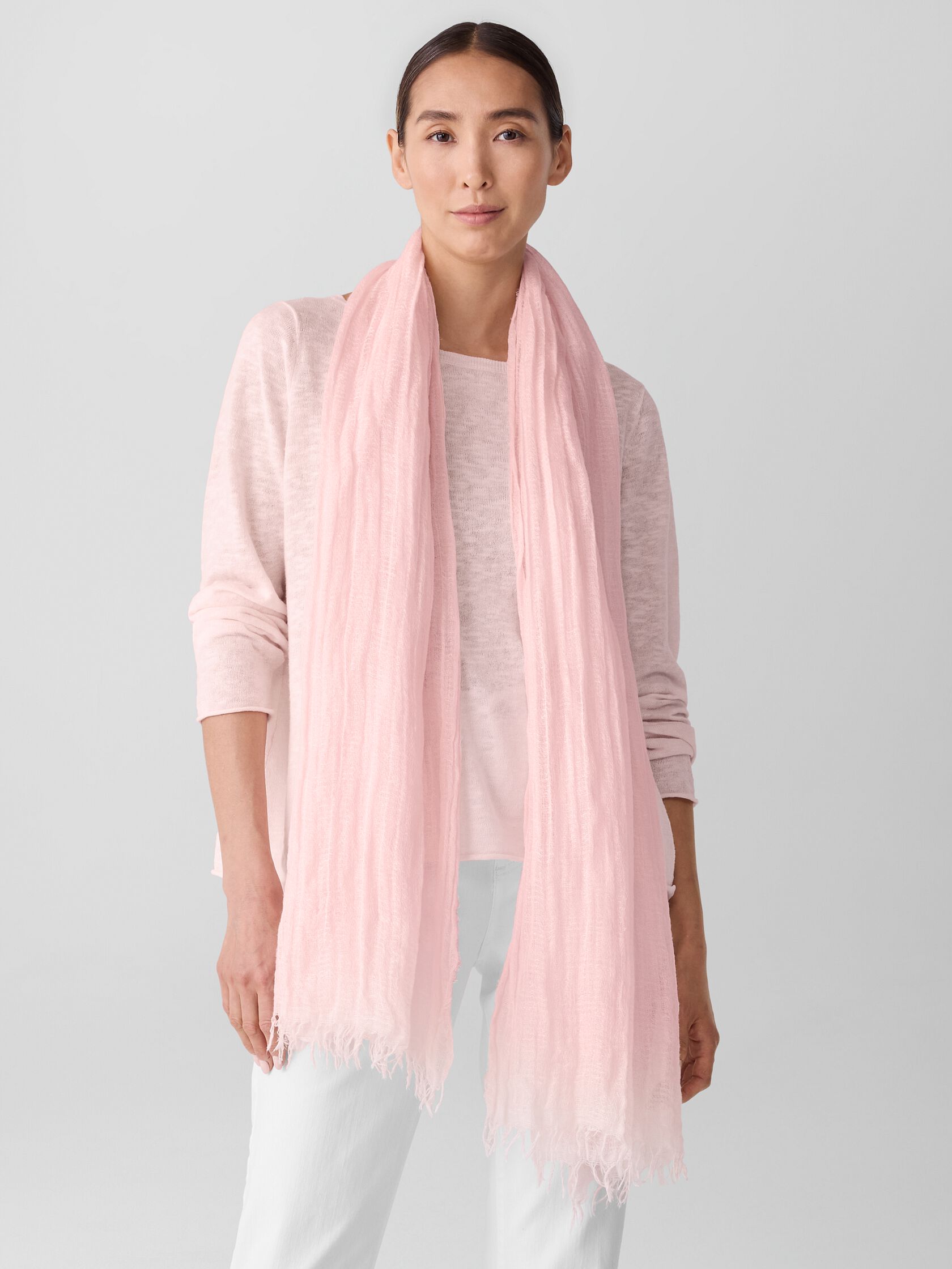 Textured Linen Blend Scarf