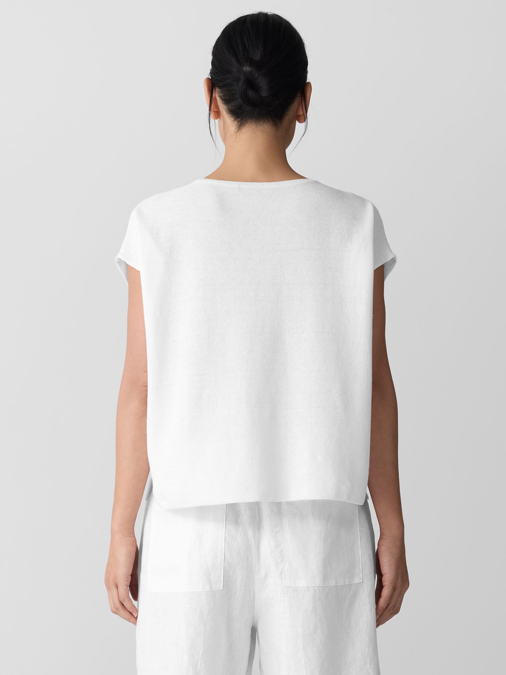 Organic Linen Cotton Square Top