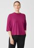 Fine Jersey Column-Sleeve Top