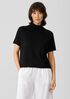 Organic Cotton Linen Slub Funnel Neck Top