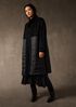 Eggshell Recycled Nylon Stand Collar Coat