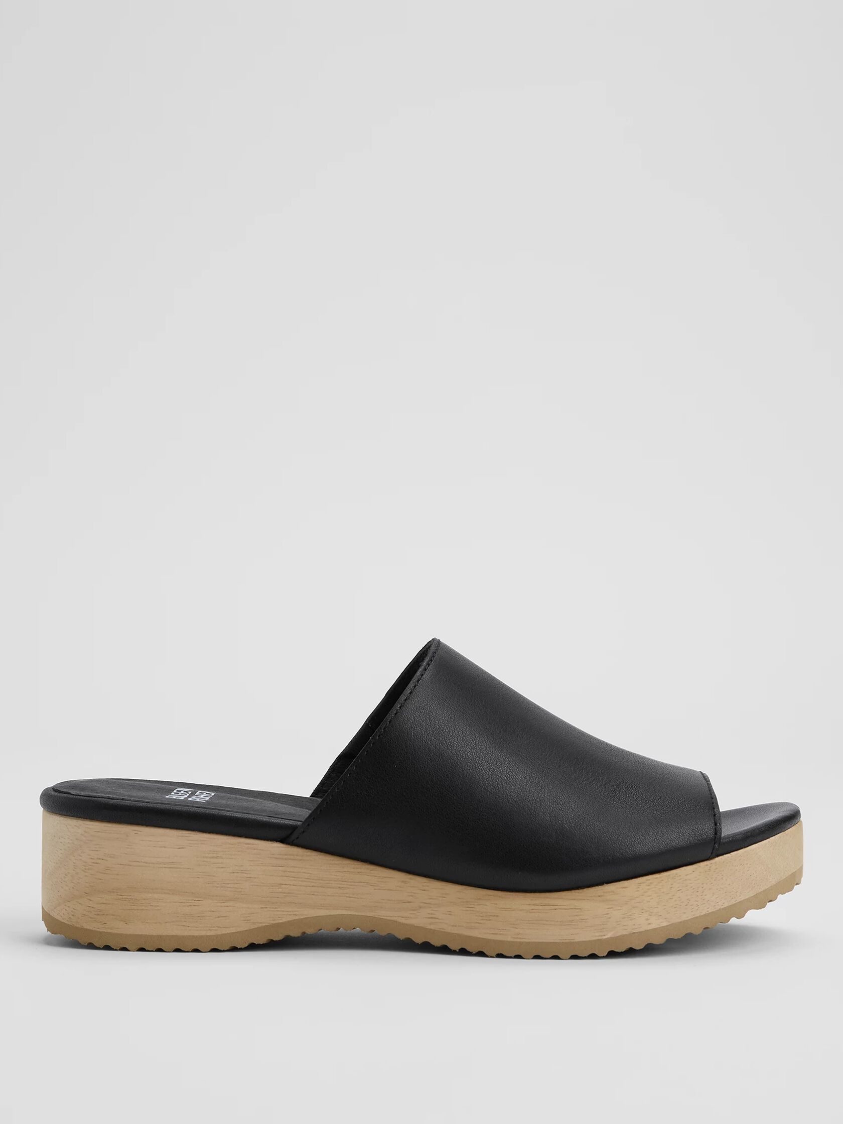 Novel Leather Wedge Sandal