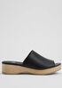 Novel Leather Wedge Sandal