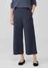 Cotton Blend Ponte Wide-Leg Pant