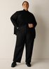 Felted Wool Jersey Straight Cuffed Pant&nbsp;in Regenerative Wool