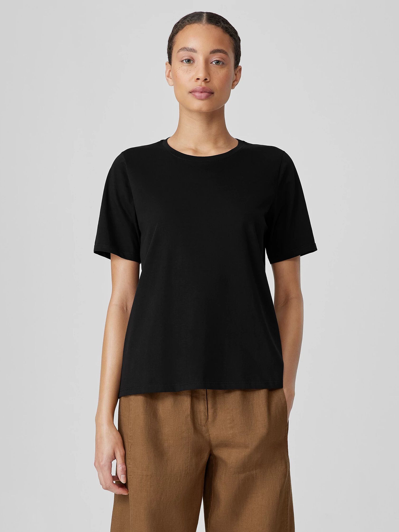 Organic Pima Cotton Jersey Round Neck Tee