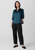 Stretch Silk Charmeuse Classic Collar Shirt