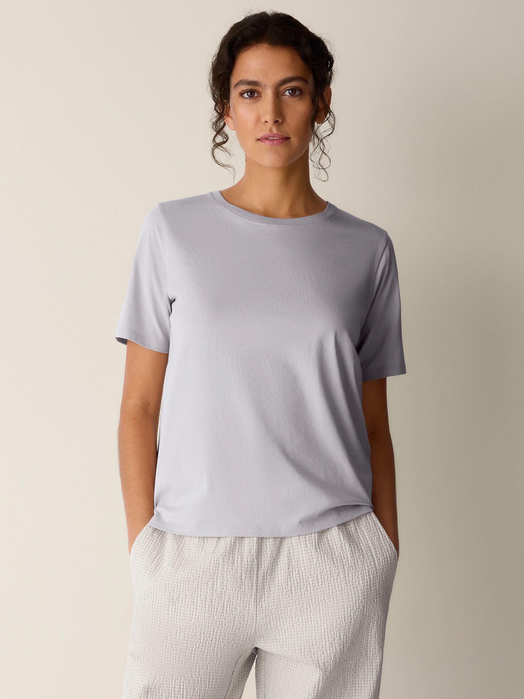 Organic Pima Cotton Jersey Round Neck Tee