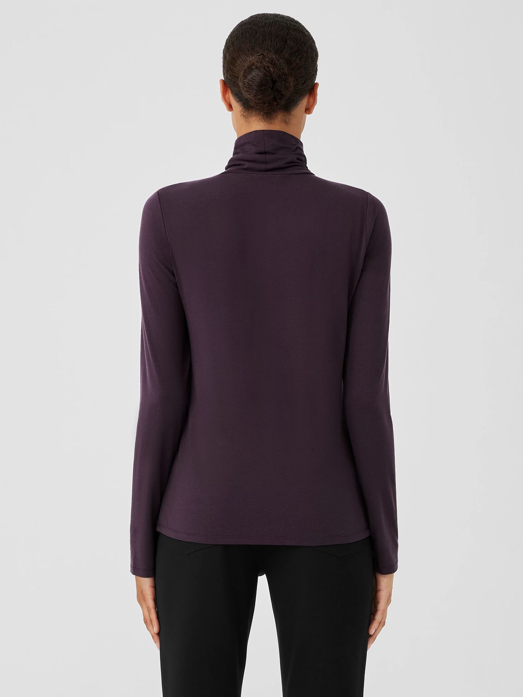 Fine Jersey Scrunch Neck Top