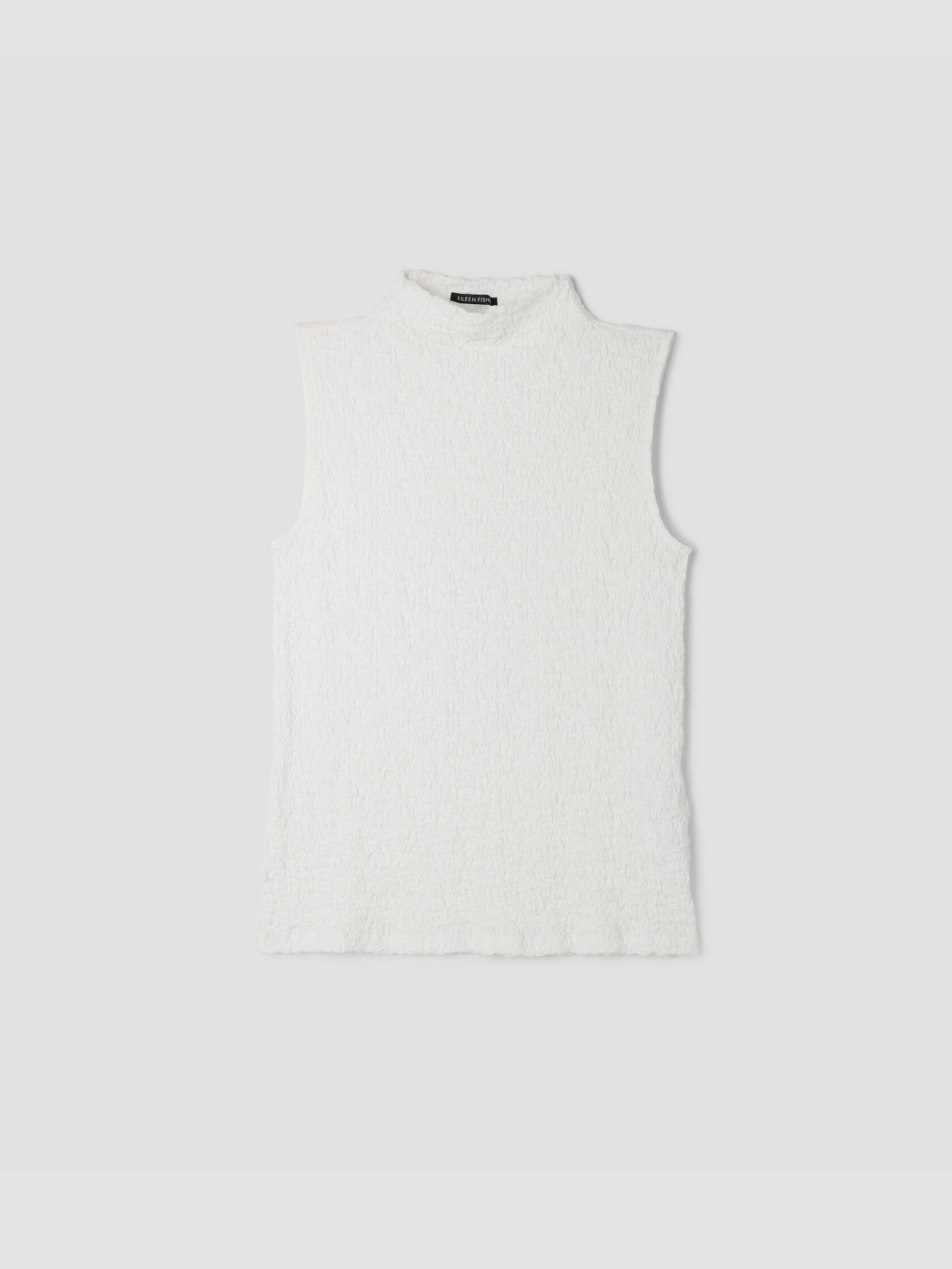 Bubble Jacquard Funnel Neck Top