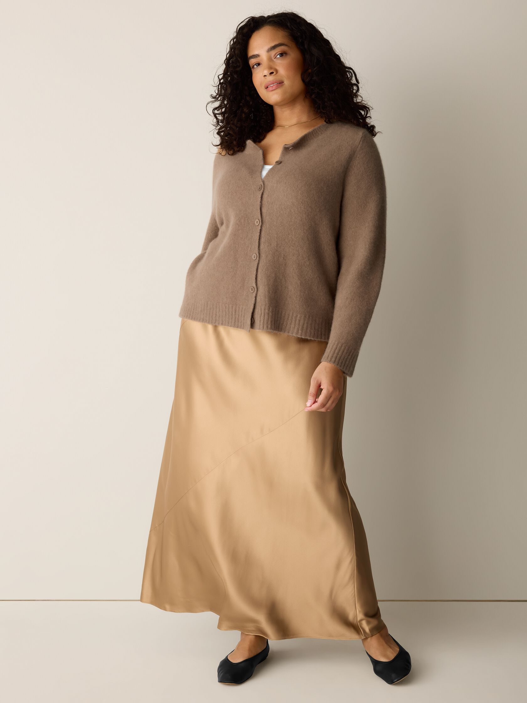 Cashmere Silk Bliss Crew Neck Cardigan