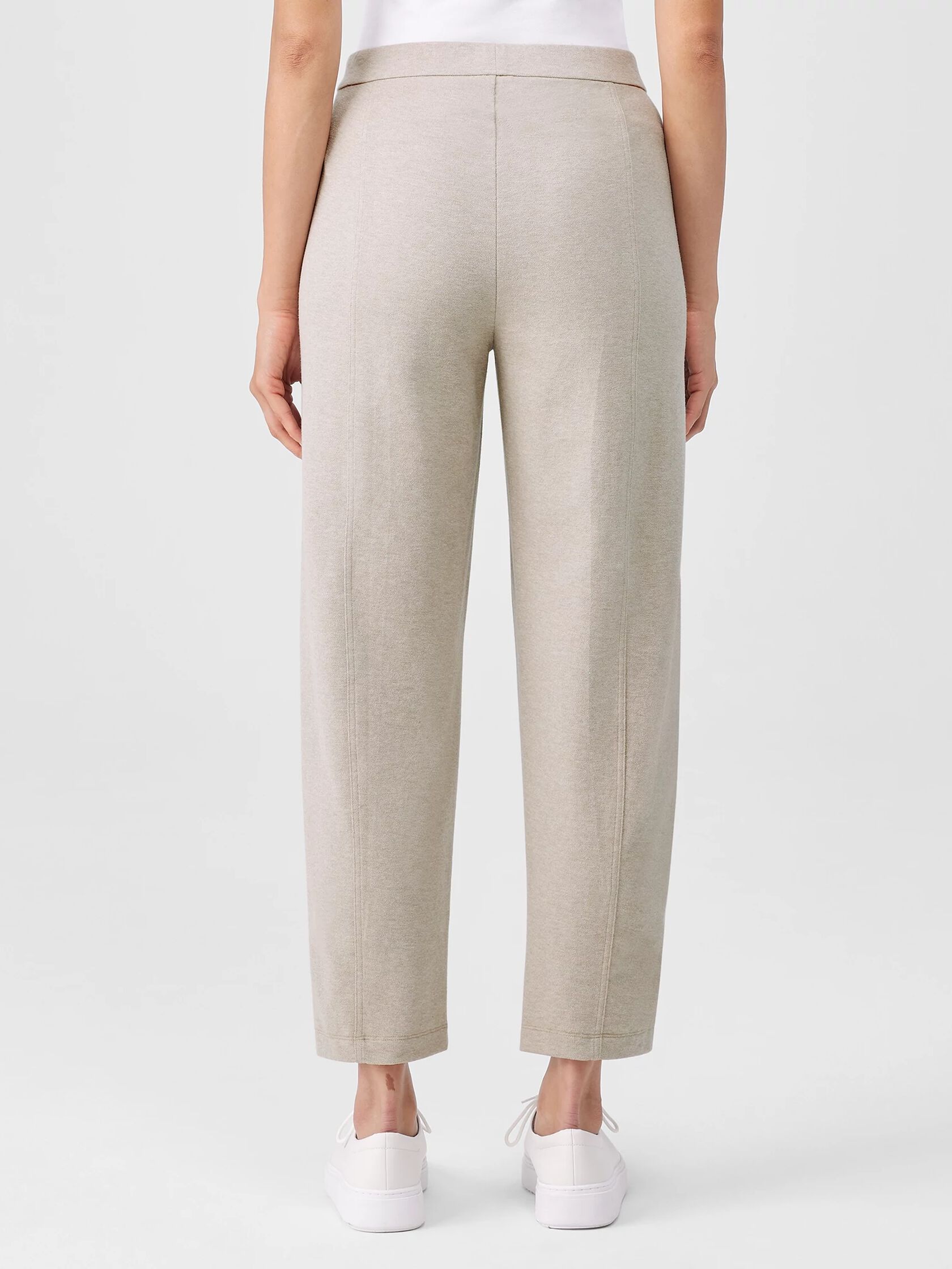 Organic Cotton Melange Crepe Lantern Pant