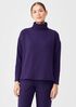 Cozy Brushed Terry Hug Funnel Neck Box-Top