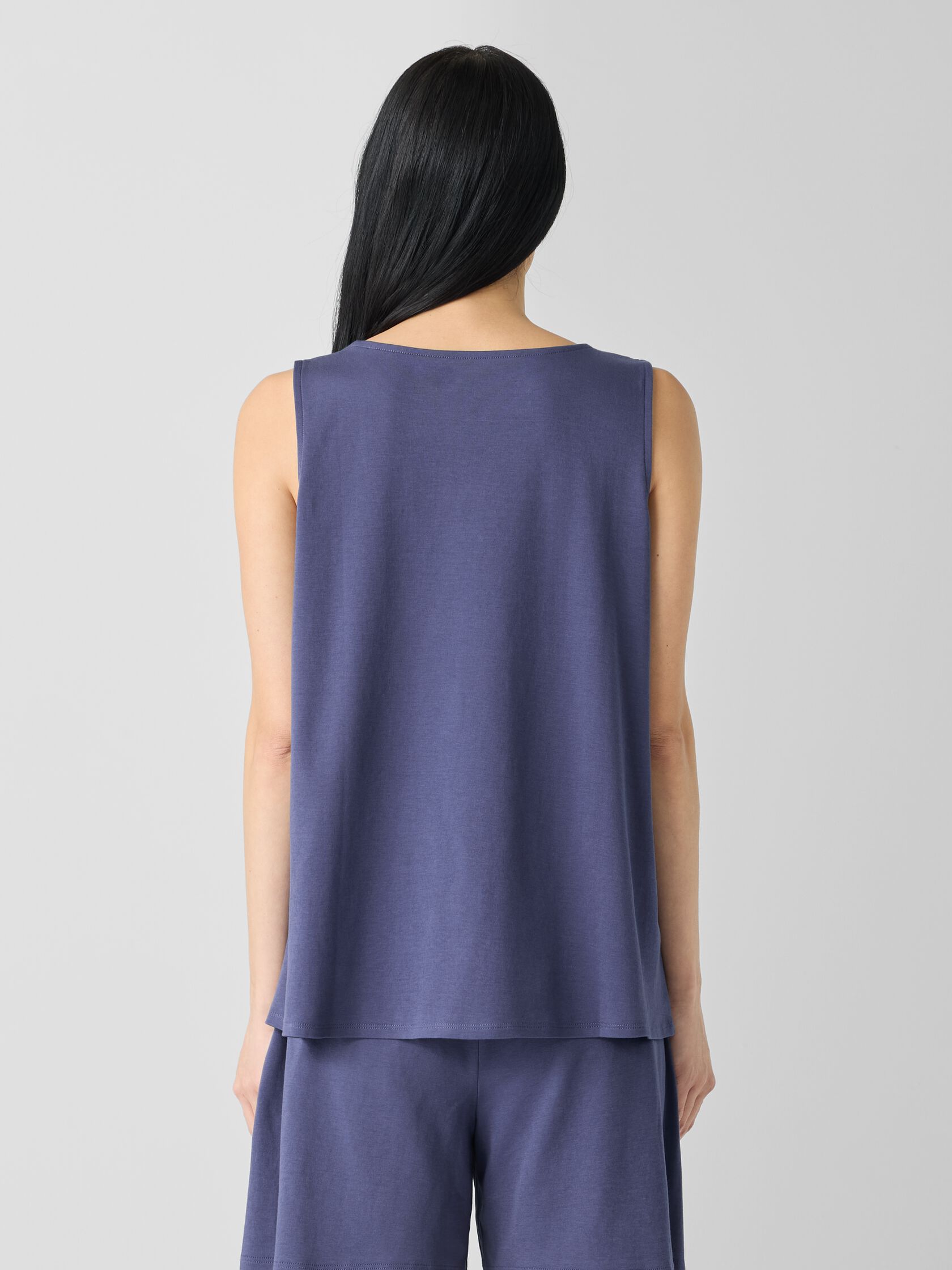 Organic Cotton Interlock U-Neck Sleep Tank