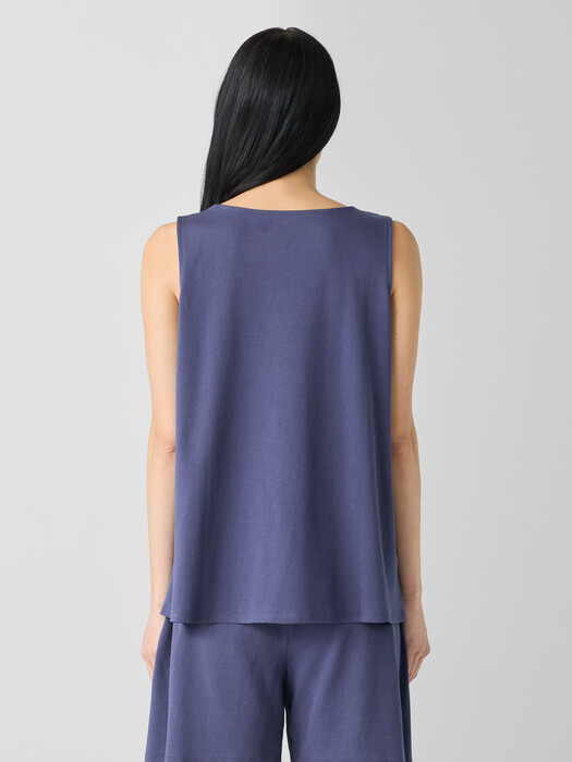 Organic Cotton Interlock U-Neck Sleep Tank