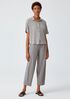 Sueded Cupro Knit Short-Sleeve Shirt