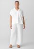 Organic Cotton Lofty Gauze Notch Collar Top