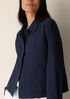 Organic Cotton Pucker Check Classic Collar Jacket