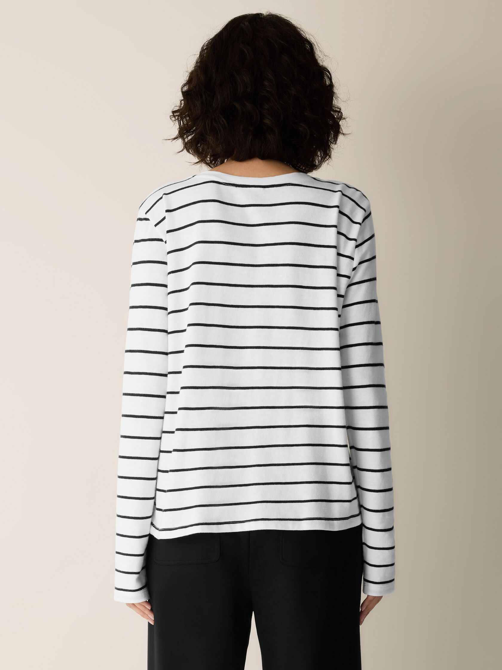 Striped Organic Cotton Slub Long-Sleeve Tee