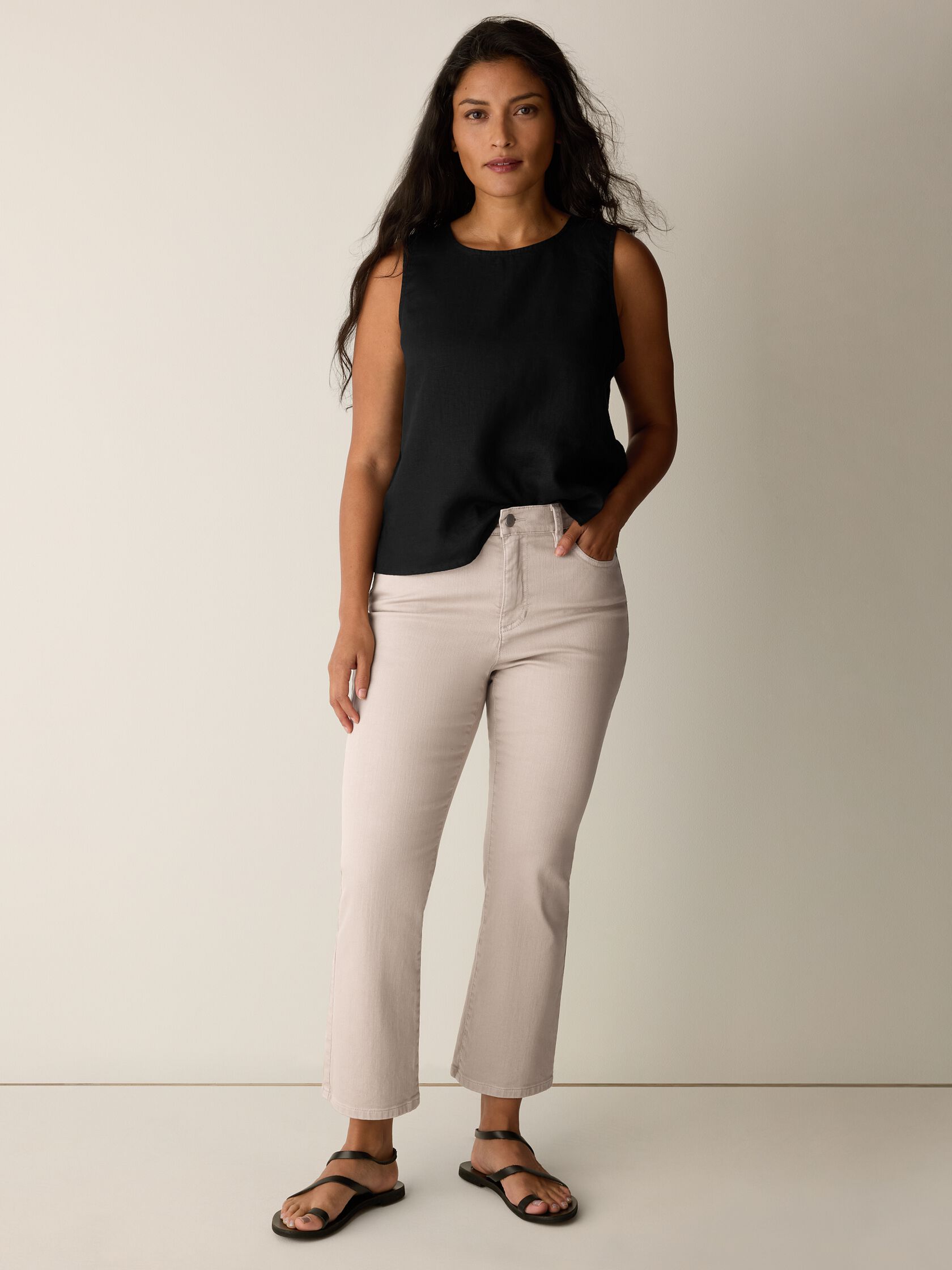 Garment-Dyed Organic Cotton Denim Kick Jean