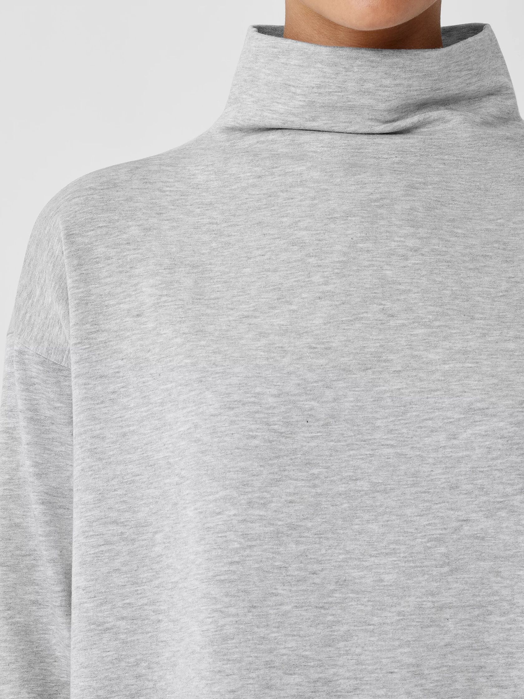 Cozy Brushed Terry Hug Funnel Neck Top