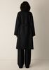 Lustrous Wool Drape Neck Coat