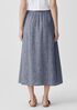 Puckered Organic Linen Pocket Skirt