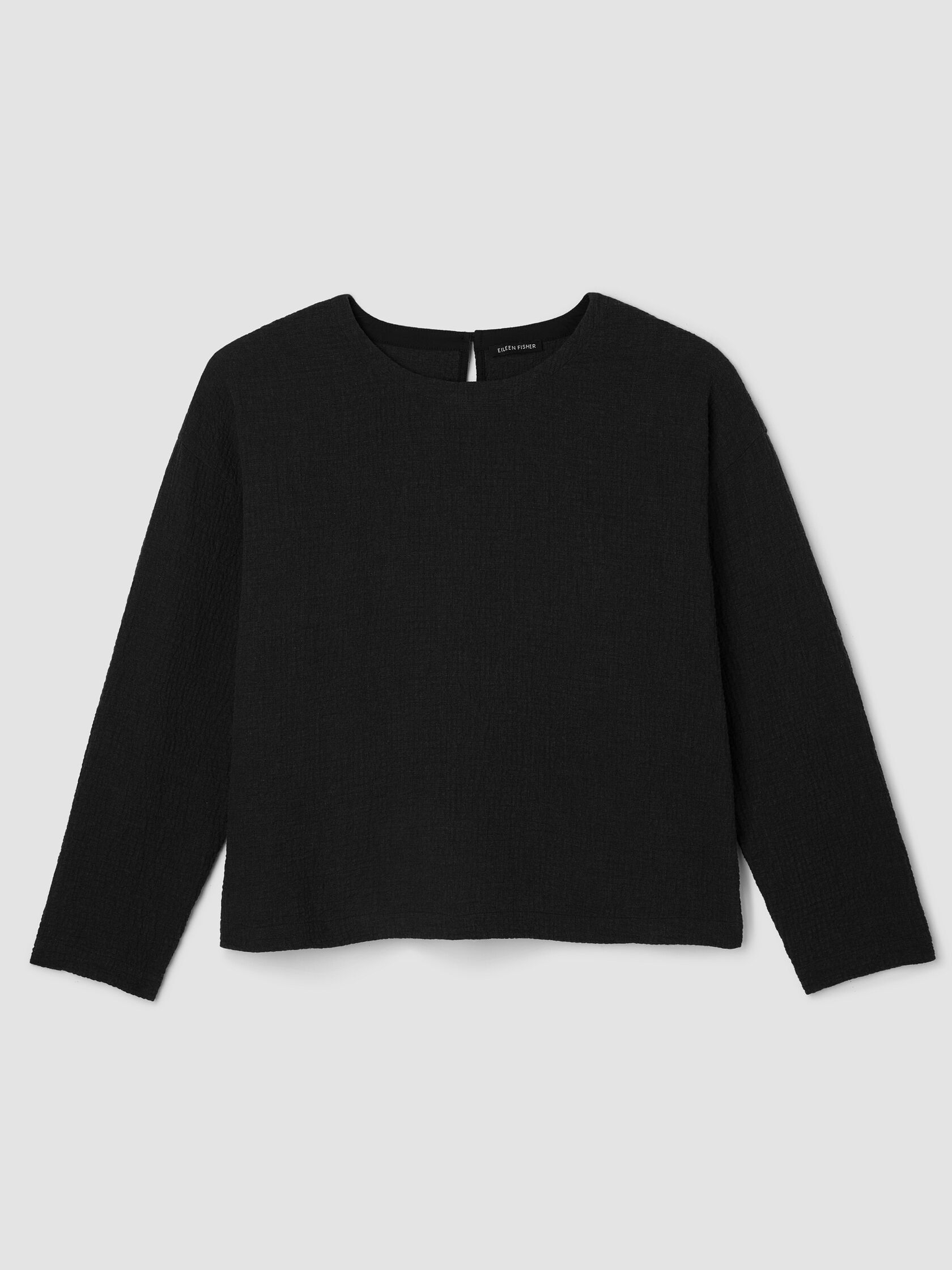 Organic Cotton Doubleweave Round Neck Box-Top