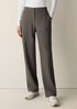 Felted Wool Jersey Full-Length Straight Trouser&nbsp;in Regenerative Wool