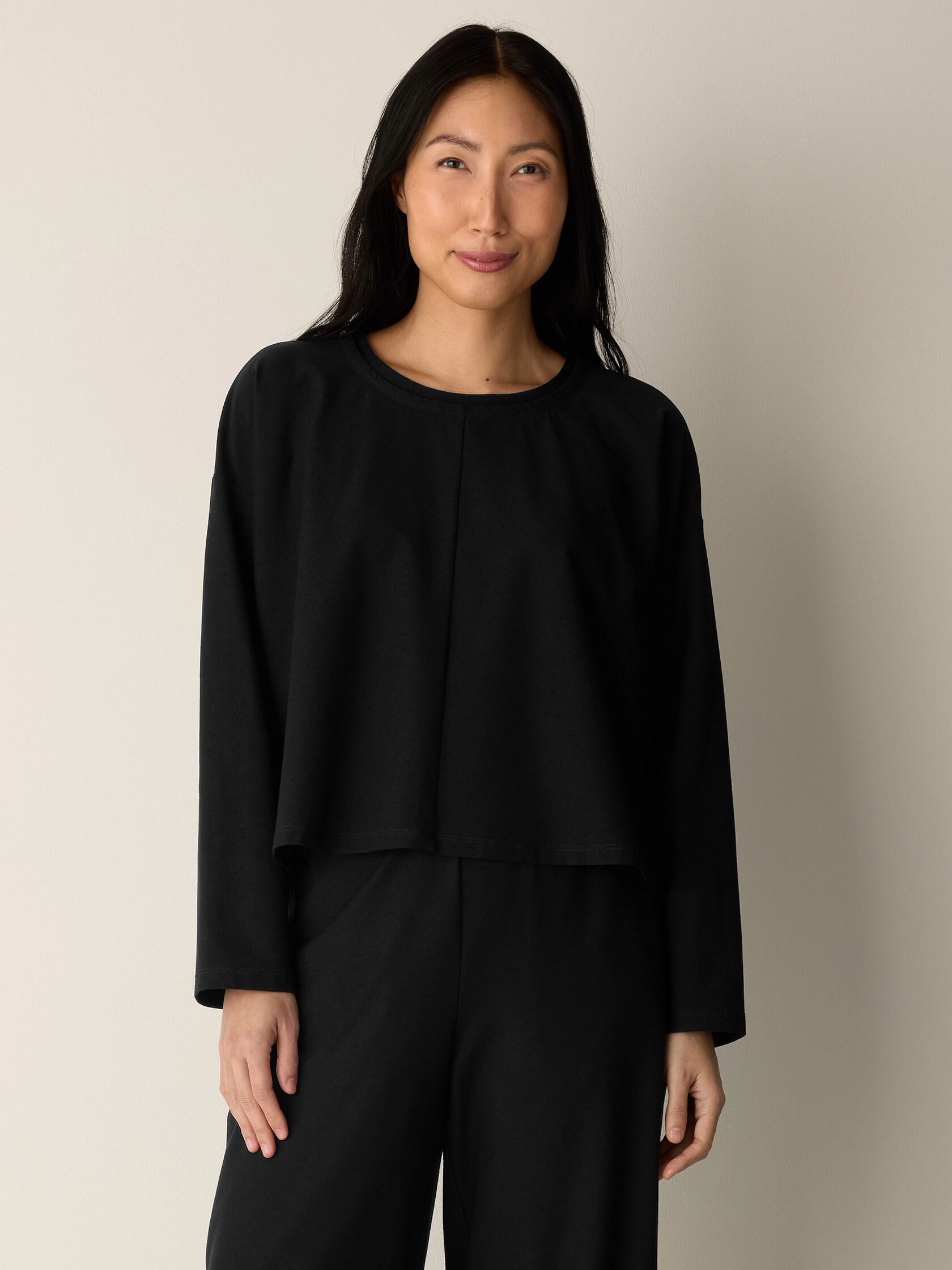 Resewn Washable Stretch Crepe Box-Top